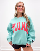Load image into Gallery viewer, Lulu Mac Logo Sweatshirt in Mint/Coral