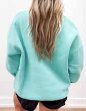 Load image into Gallery viewer, Lulu Mac Logo Sweatshirt in Mint/Coral