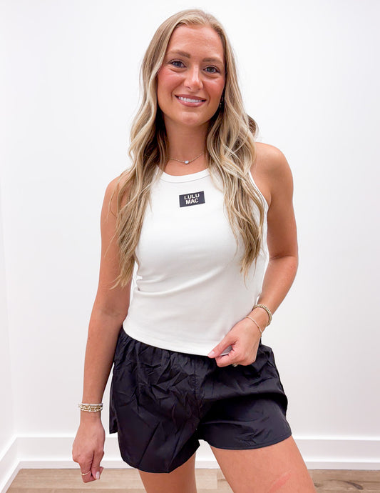 Lulu Mac DD Solid White Tank Top