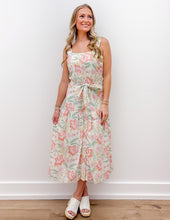 Load image into Gallery viewer, Darling Moment Floral Button Down Midi Dress