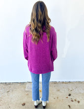 Load image into Gallery viewer, When I See Your Smile Brushed Sweater in Lt Plum