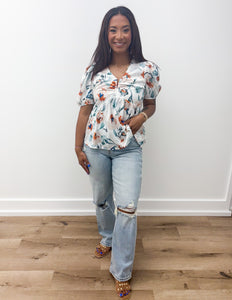Headed Home To You Floral Top