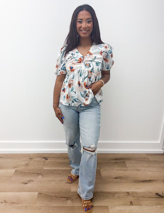 Headed Home To You Floral Top