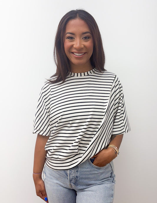 Train Wreck Stripe Knit Top