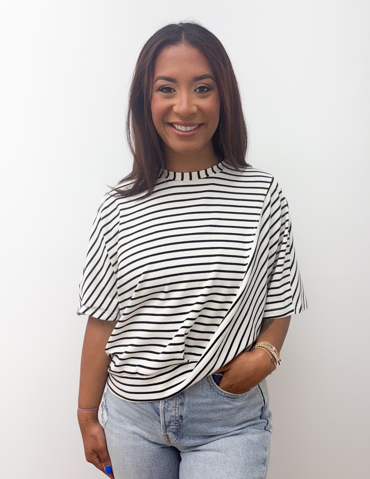 Train Wreck Stripe Knit Top
