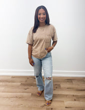 Load image into Gallery viewer, Choose To Love Me Mineral Washed Top in Taupe