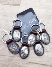 Load image into Gallery viewer, Zep-Pro Small Brown Oval Concho MSU Key Chain