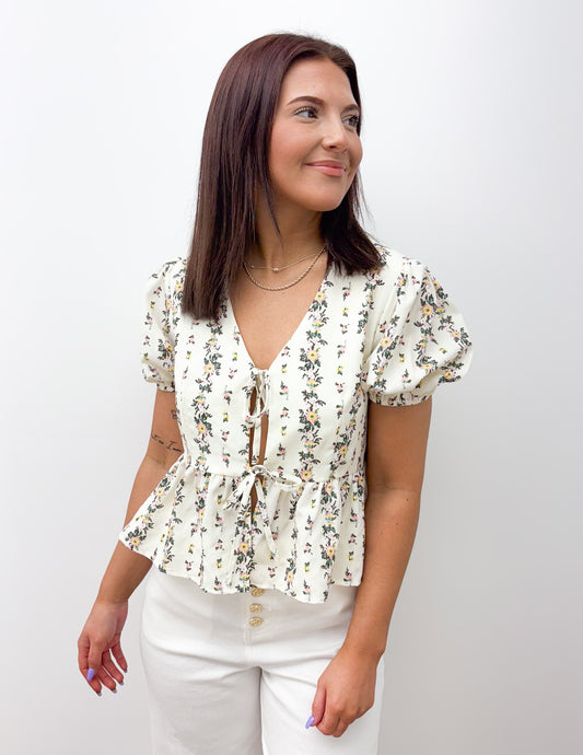 What Do I Do Floral Blouse Top
