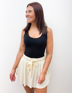 Just Your Basic Scoop Neck Tank in Black