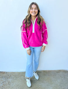 Sweet but Psycho Fleece Half Zip Pullover