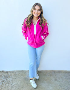 Sweet but Psycho Fleece Half Zip Pullover