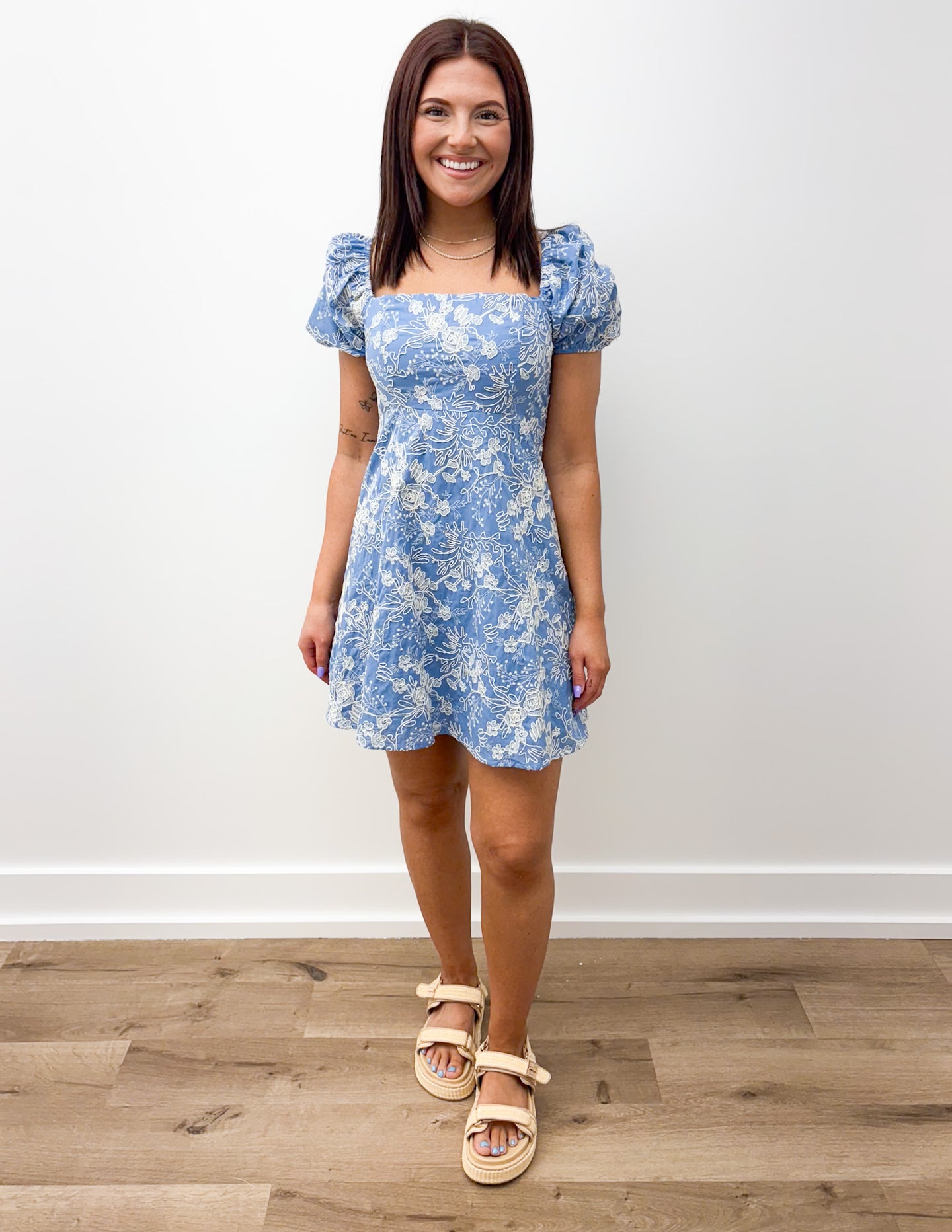 Isabella Puff Sleeve Mini Dress