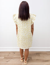 Load image into Gallery viewer, Heart Of Gold Bubble Flutter Sleeve Mini Dress