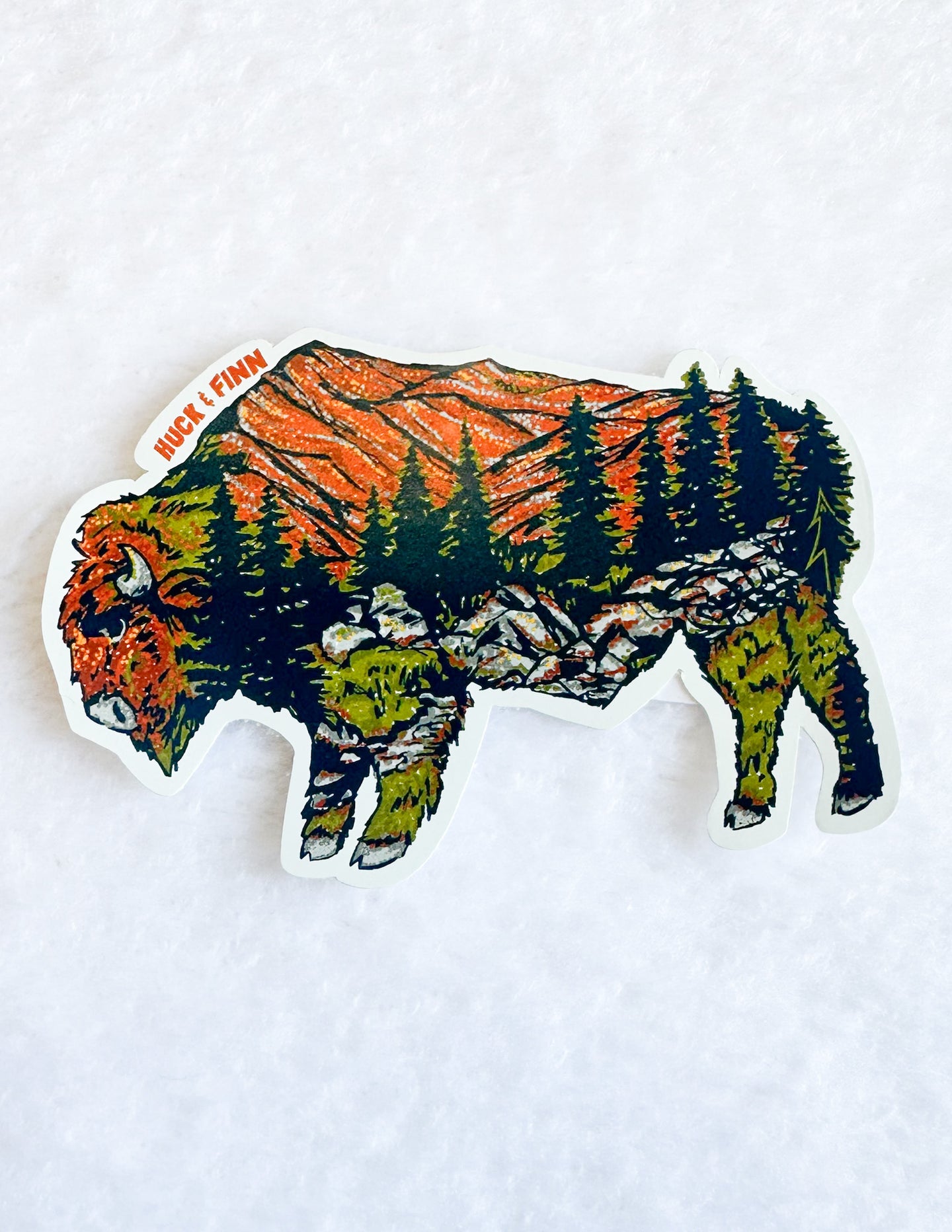 Huck & Finn Bison Sticker