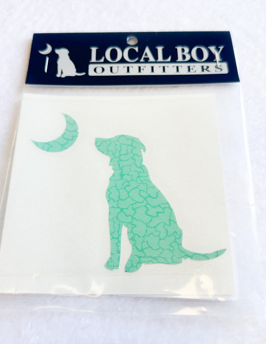 Local Boy Dog & Moon Decal Stoned