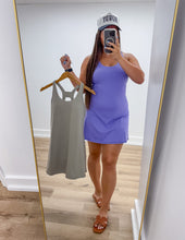 Load image into Gallery viewer, Living The Dream Tennis Romper Dress in Stone Taupe