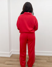 Load image into Gallery viewer, It's Love Modal Scuba Stripe Piping Pants in True Red