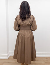 Load image into Gallery viewer, Long Live LS Front Zip Dress in Mocha