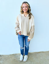 Load image into Gallery viewer, Steady Heart Long Sleeve Knit Top in Beige Multi