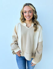 Load image into Gallery viewer, Steady Heart Long Sleeve Knit Top in Beige Multi