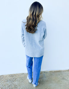 Indifferent Pullover Tunic in Heather Grey