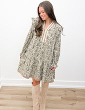 Load image into Gallery viewer, Why Am I Feeling This Way Vintage Printed Tiered Dress