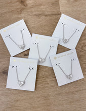 Load image into Gallery viewer, Kendra Scott Heart Letter A Necklace in Silver/Ivory Mother Of Pearl