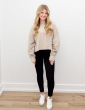 Load image into Gallery viewer, Without You Cotton Slub Open Back LS Top in Taupe