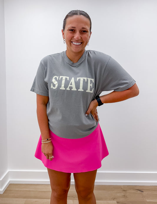 Mississippi State SS Tee in Grey