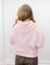 Load image into Gallery viewer, Loving How I Am Living Basic Fleece Half Zip Hoodie in Baby Pink