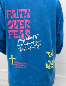 Jadelynn Brooke Faith Over Fear Mineral Wash Pullover