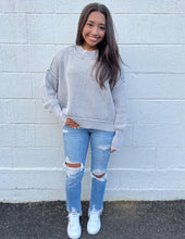 Load image into Gallery viewer, In Good Spirits Oversized Crop Sweater Sleet