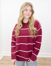 Load image into Gallery viewer, Last Thing To Do LS Top in Cabernet/Ivory