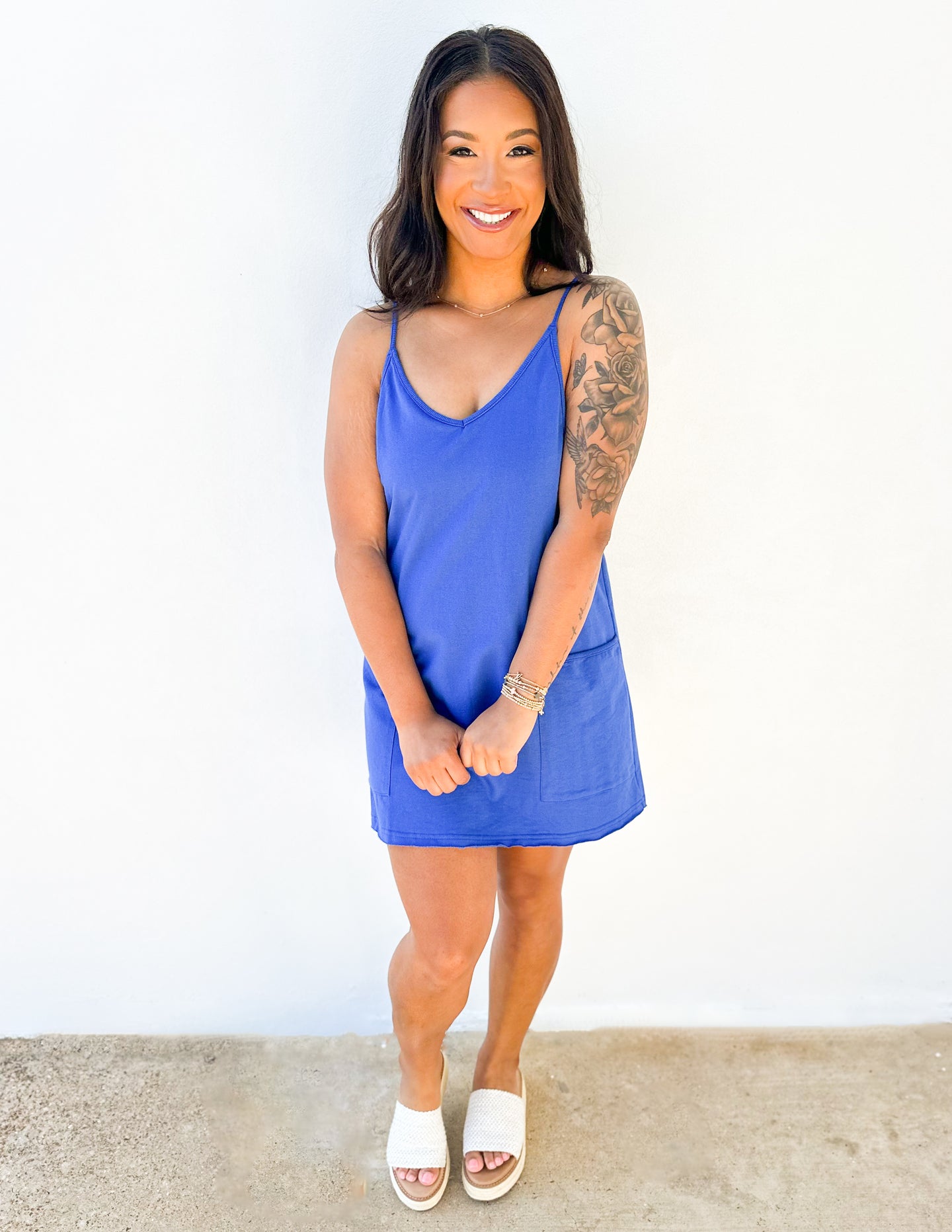 She’s Cute Tank Dress in Royal Blue