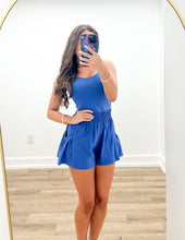 Load image into Gallery viewer, Flounce &amp; Flow Romper in Blue