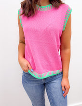 Load image into Gallery viewer, Be Loved Color Block Sleeveless Knit Top
