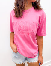 Load image into Gallery viewer, Versatile Raggy Logo Tee in Heliconia