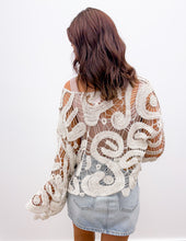 Load image into Gallery viewer, She Tried Crochet Lace Flared Sleeves Top