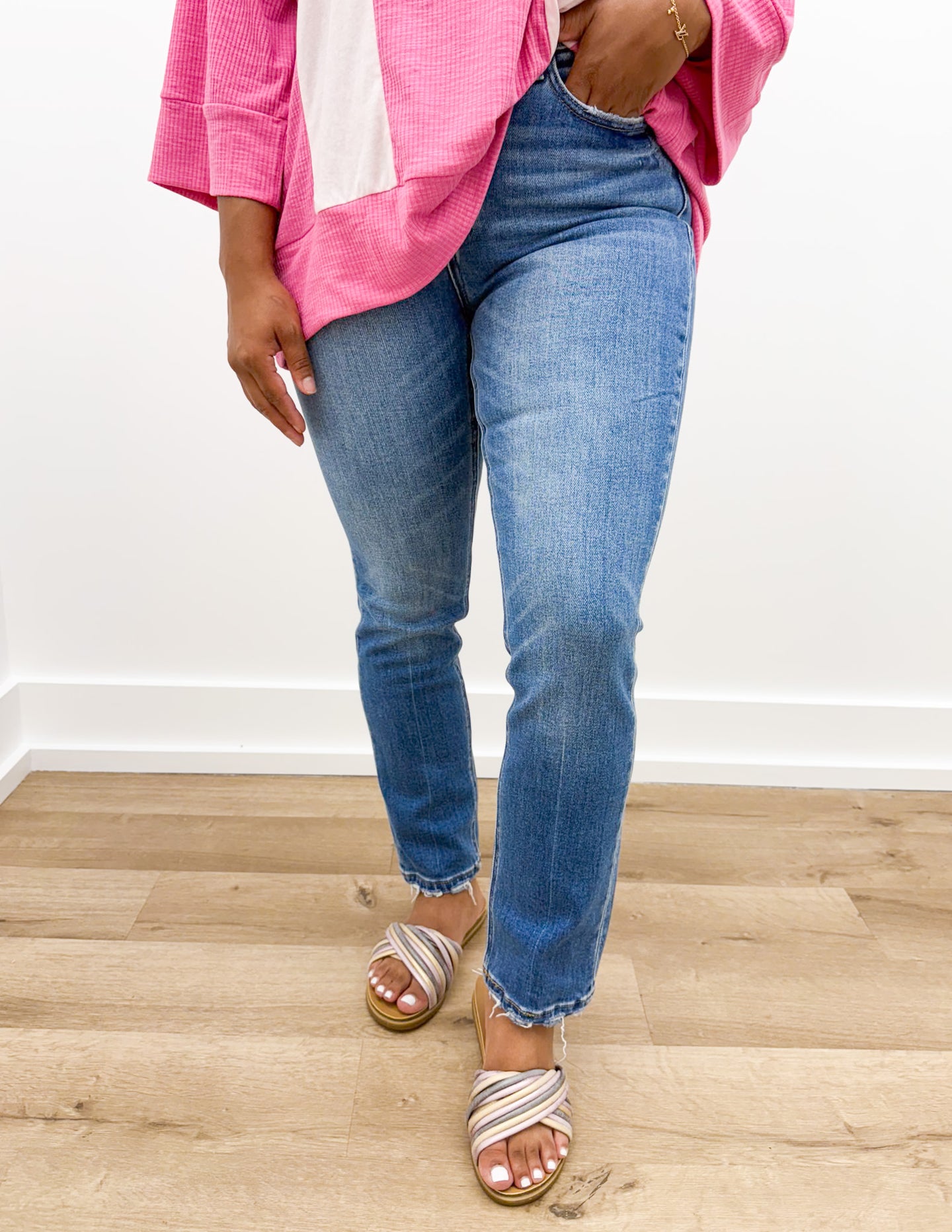 It Girl High Rise Slim Straight Jeans