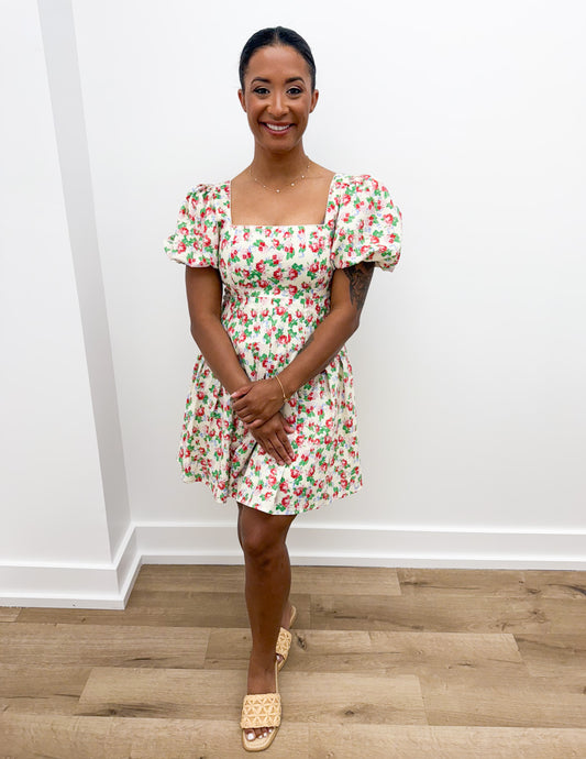 We Found Love Floral Mini Dress