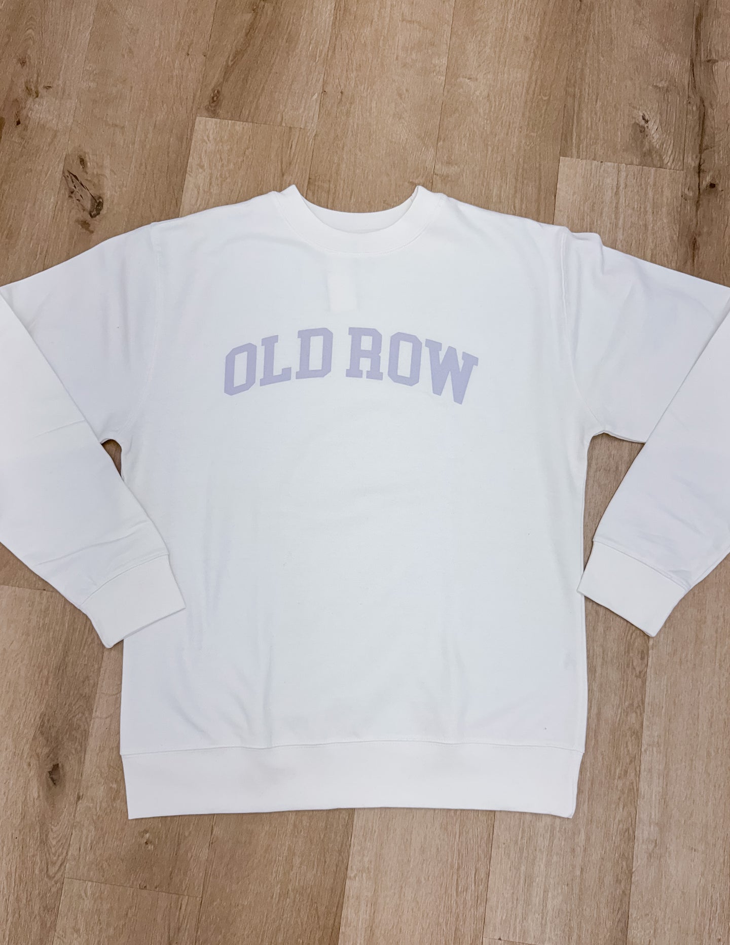 Old Row Logo Crewneck in White