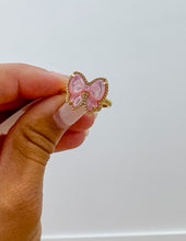 Load image into Gallery viewer, Kendra Scott Haley Bow Band Ring in Gold/Blush MOP
