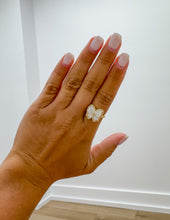 Load image into Gallery viewer, Kendra Scott Haley Bow Band Ring in Gold/Ivory MOP