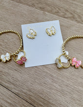 Load image into Gallery viewer, Kendra Scott Haley Bow STRCH Gold Bracelet in Ivory MOP