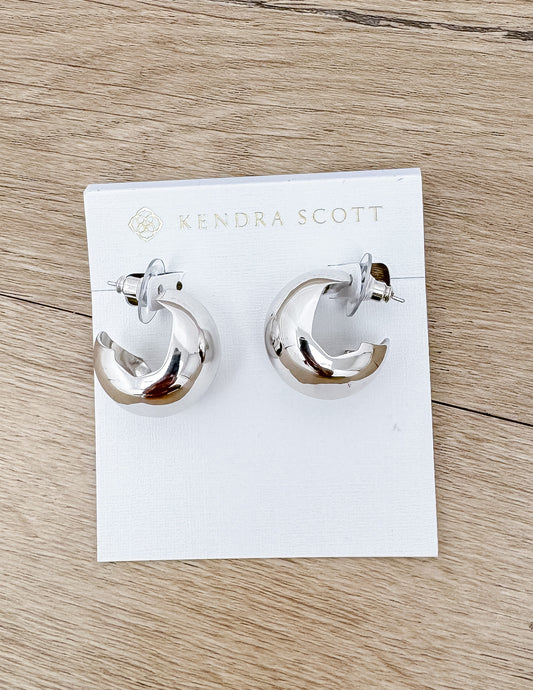Kendra Scott Kaitlin Silver Metal Hoop Earring
