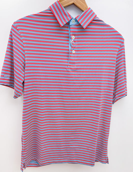 Southern Shirt Co. Men's Scoreboard Stripe Polo in Grove