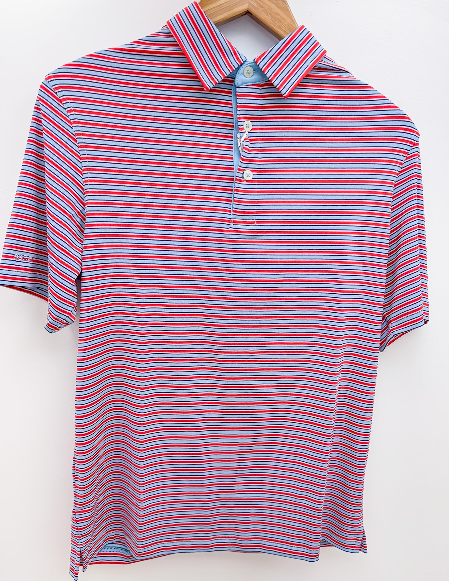 Southern Shirt Co. Men's Scoreboard Stripe Polo in Grove