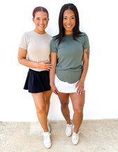 Load image into Gallery viewer, Just Your Basic Ribbed Knit T-Shirt in Stone