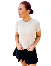 Load image into Gallery viewer, Just Your Basic Ribbed Knit T-Shirt in Stone