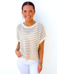 The Secret To A Good Time Short Sleeve Sweater Top